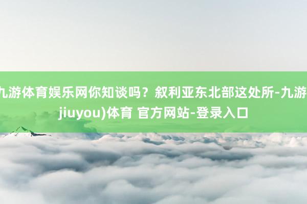 九游体育娱乐网你知谈吗？叙利亚东北部这处所-九游(jiuyou)体育 官方网站-登录入口