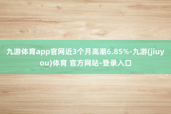 九游体育app官网近3个月高潮6.85%-九游(jiuyou)体育 官方网站-登录入口